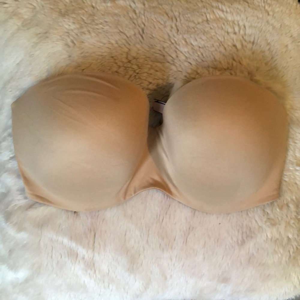 34DDD strapless nude bra